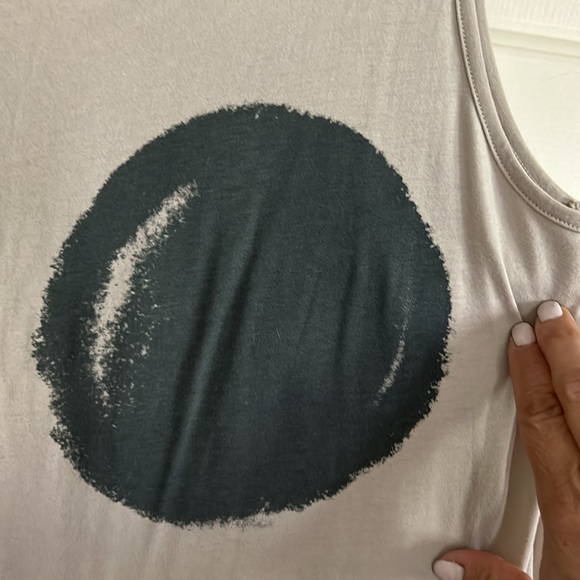 Fleur De Lis womans dress L beige grey lagonlook shift dots modernist tiered - Picture 3 of 5